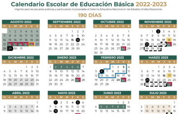 Imagen para la gallería Calendario Escolar 2022-2023