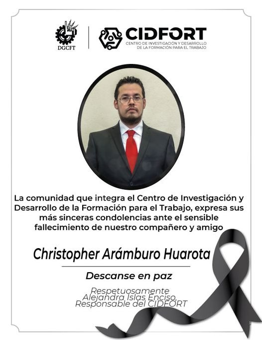 † Descanse  en paz, compañero y amigo Christopher Arámburo Huarota.