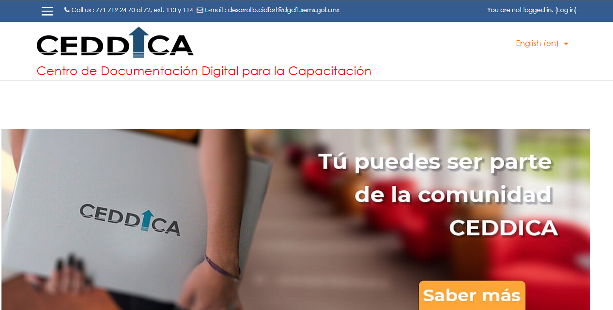 PRESENTACIÓN DE LA PLATAFORMA DEL CENTRO DE DOCUMENTACIÓN DIGITAL PARA LA CAPACITACIÓN (CEDDICA)